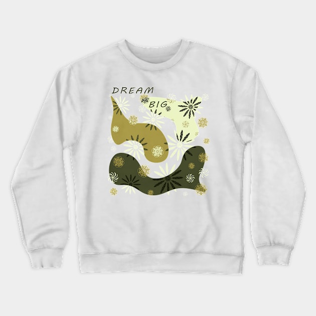 Floral Green Olive 01 Crewneck Sweatshirt by cesartorresart